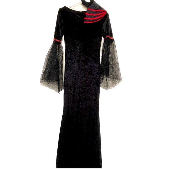 CostumesUSA Adult Halloween Countess Vampiretta Vampire Dress & Collar Sz S - Picture 6 of 7